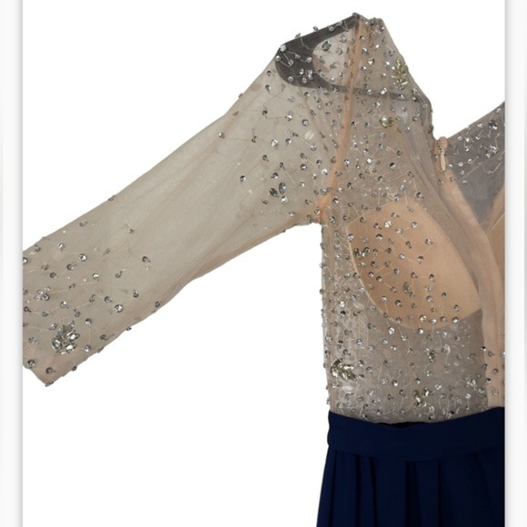 White by Soiéblu Embellished Gown with Sequins and Jewels - Picture 12 of 16